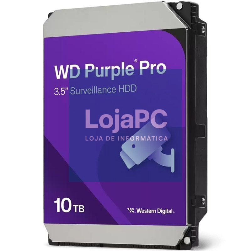 Disco rígido Western Digital WD Purple Pro Surveillance 10TB/ 3.5'/ SATA III/ 512MB
