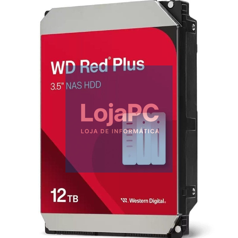 Disco rígido Western Digital WD Red Plus NAS 12TB/ 3.5'/ SATA III/ 512MB