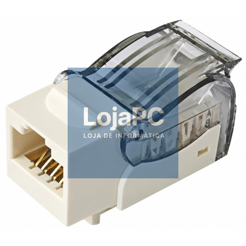 Conector RJ45 Phasak PHK 2222 Cat.6a FTP/ Branco