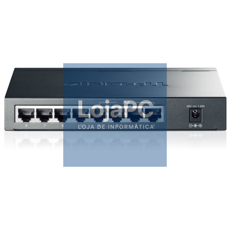 Switch TP-Link TL-SG1008P 8 Portas/ RJ-45 10/100/1000 PoE