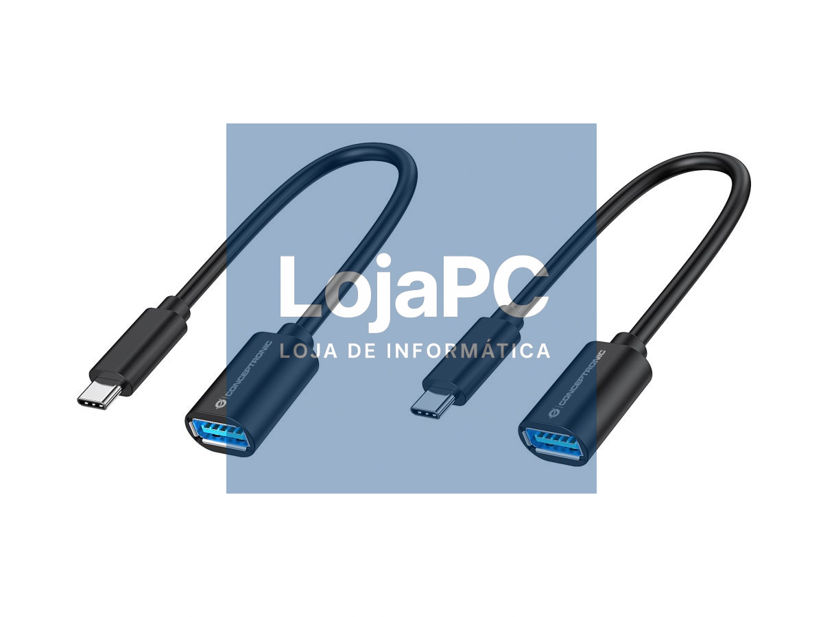 Conceptronic ABBY11B USB-C to USB-A OTG Adapter 2-Pack, 20cm