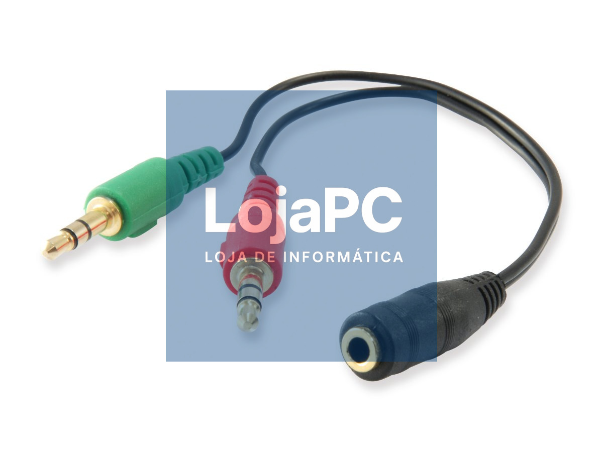 Equip Audio Split Cable, Female x 1 to Male x 2