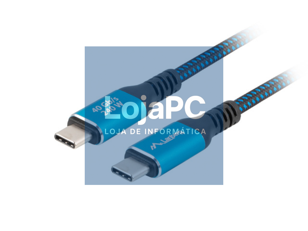 Lanberg CA-CMCM-45CU-0015-BK cabo USB USB 3.2 Gen 2 (3.1 Gen 2) 1,5 m USB C Preto, Azul