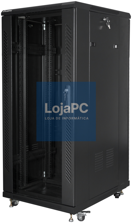 Lanberg FF01-6827-12BL armário rack 27U Rack o bastidor independiente Preto