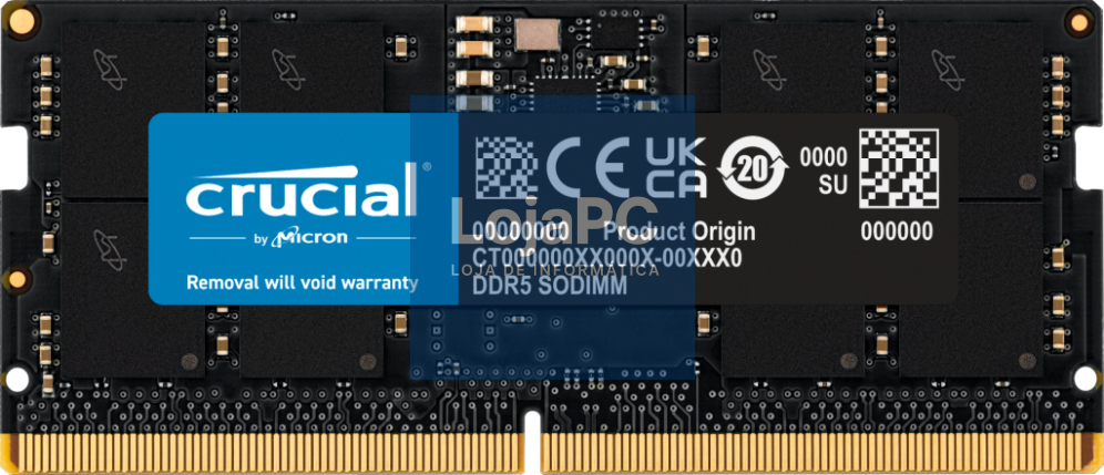 Crucial CT16G56C46S5 módulo de memória 16 GB 1 x 16 GB DDR5 262-pin SO-DIMM ECC