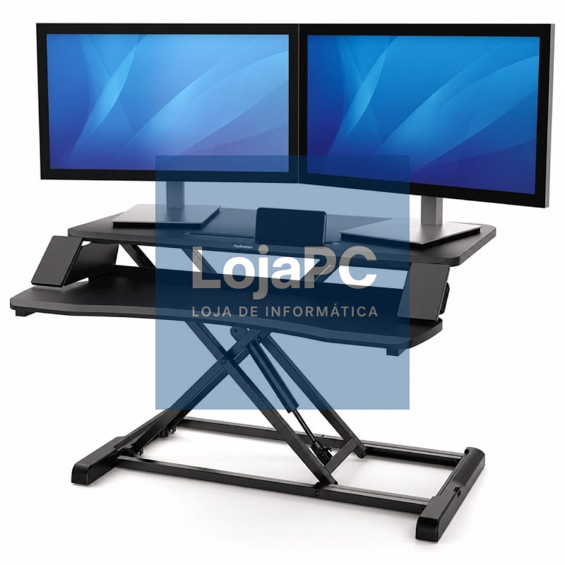 Suporte de Secretária Elevable Fellowes Sit-Stand Lotus Corsivo/ até 15kg/ Preto