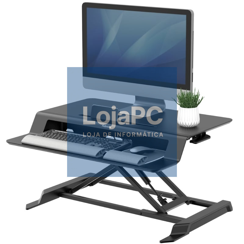Suporte de Secretária Elevable Fellowes Sit-Stand Lotus LT/ até 17kg/ Preto