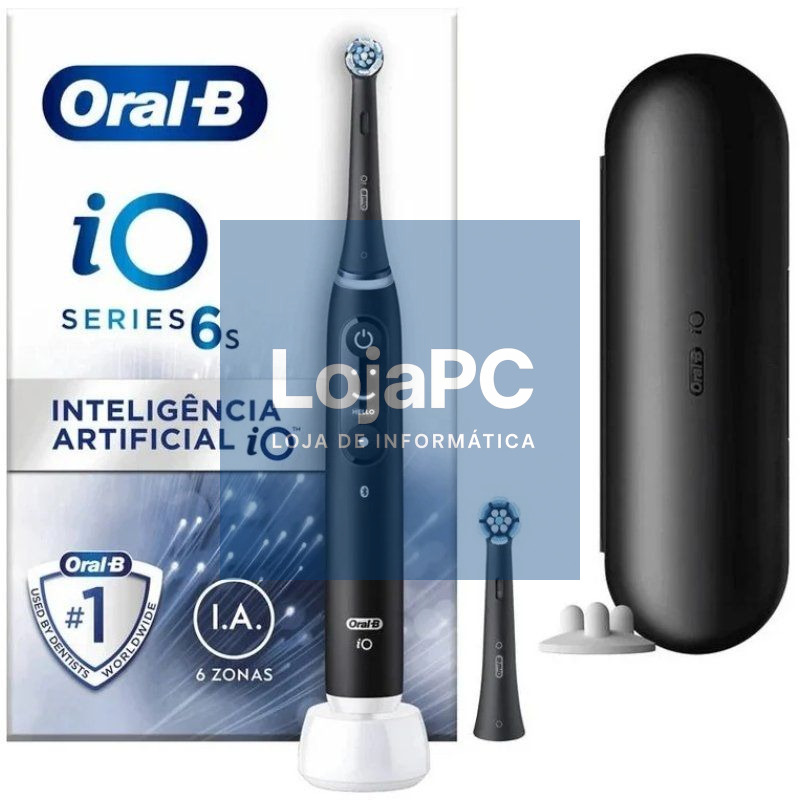 Escova Dental Braun Oral-B iO 6/ inclui 2 Recambios/ Preto