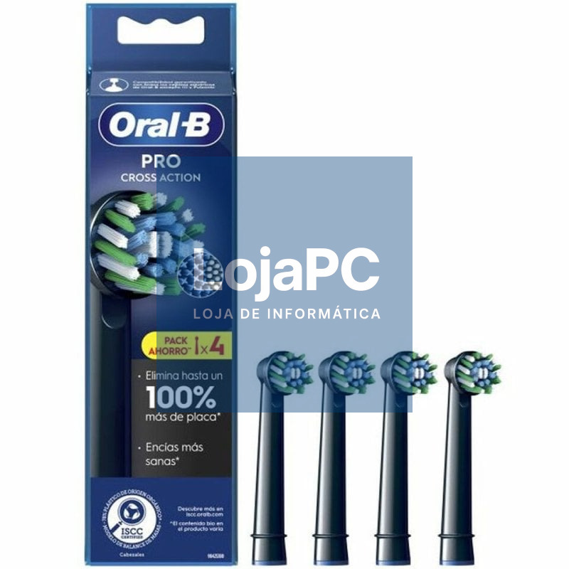 Cabezal de Recambio para escova Oral-B Pro Cross Action/ Pack 4 uds