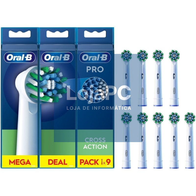 Cabezal de Recambio para escova Oral-B Pro Cross Action/ Pack 9 uds