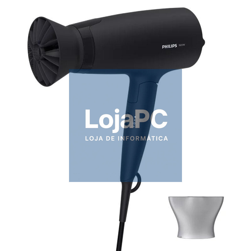 Secador Philips 3000 series BHD308/10/ 1600W/ Preto/ 2 Acessórios