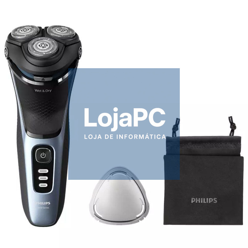 Afeitadora Philips Shaver Series 3000 S3243/12/ com Bateria / 2 Acessórios