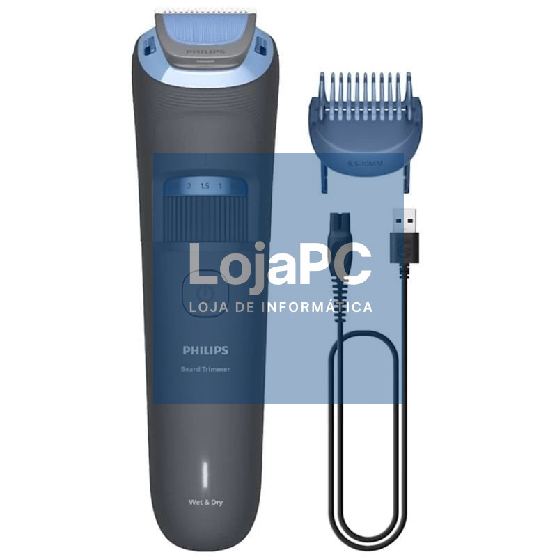 Cortabarbas Philips Beardtrimmer series 3000 BT3617/15/ com Bateria/ 2 Acessórios