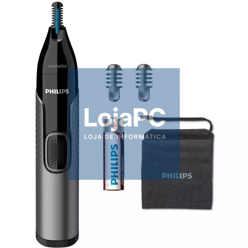 Perfilador Philips Nose Trimmer 3650 Serie 3000/ a Pilhas/ 3 Acessórios