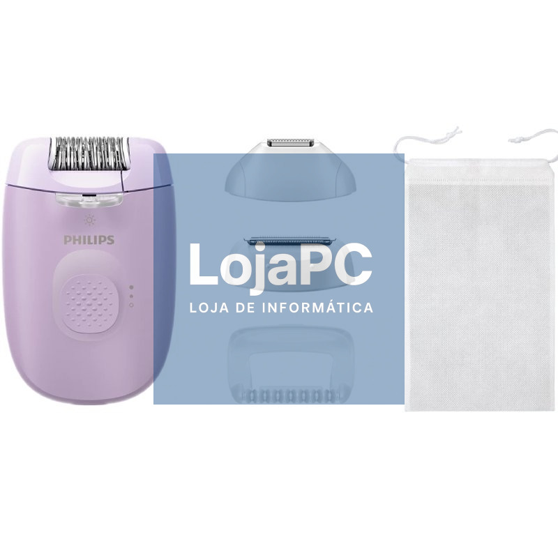 Depiladora Philips Epilator Series 4000 BRE257/ com Bateria/ 4 Acessórios