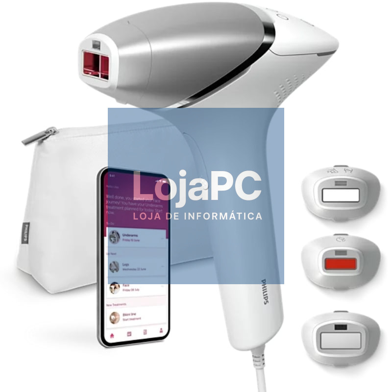 Depiladora de Luz pulsada Philips Lumea IPL Serie 8000/ com fio/ inclui 4 Acessórios