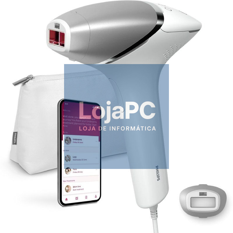 Depiladora de Luz pulsada Philips Lumea IPL Serie 8000 Prestige/ com fio/ inclui 3 Acessórios