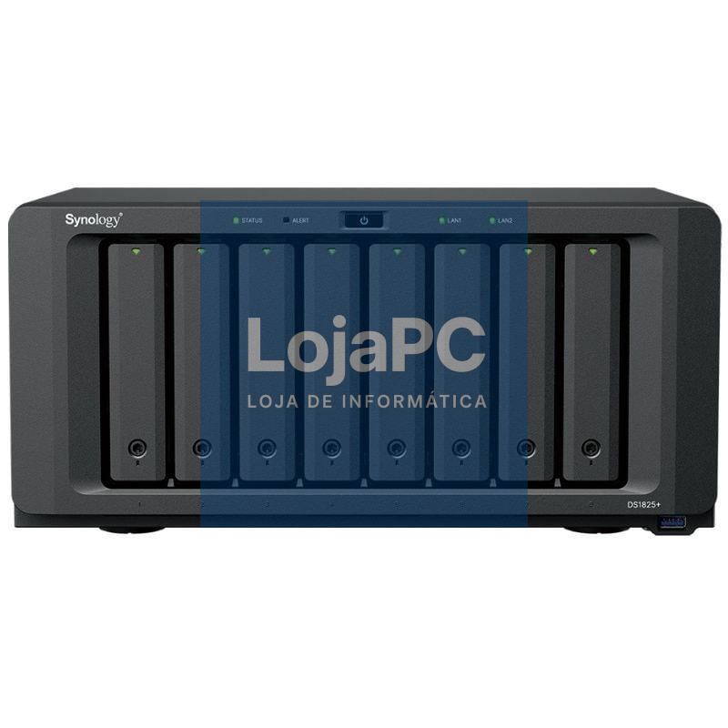 NAS Synology Diskstation DS1825+/ 8 Baías 3.5'- 2.5'/ 8GB DDR4/ Formato Torre
