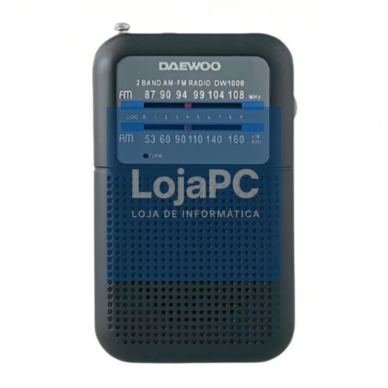 Radio Portátil Daewoo DW1008/ a Pilhas/ Preta