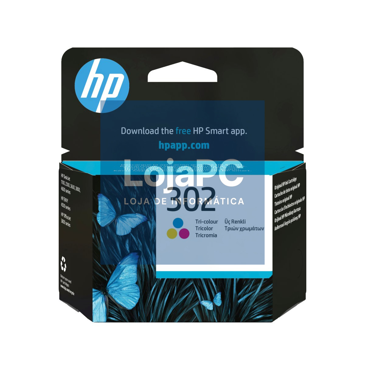 HP 302 original Tri-color Ink cartridge F6U65AE 301 Blister