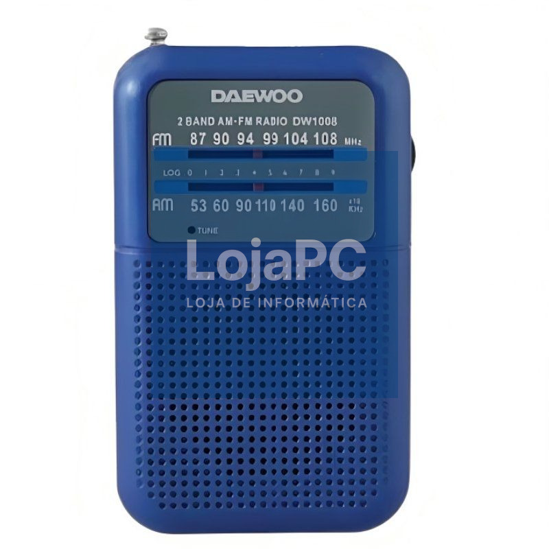 Radio Portátil Daewoo DW1008/ a Pilhas/ Azul