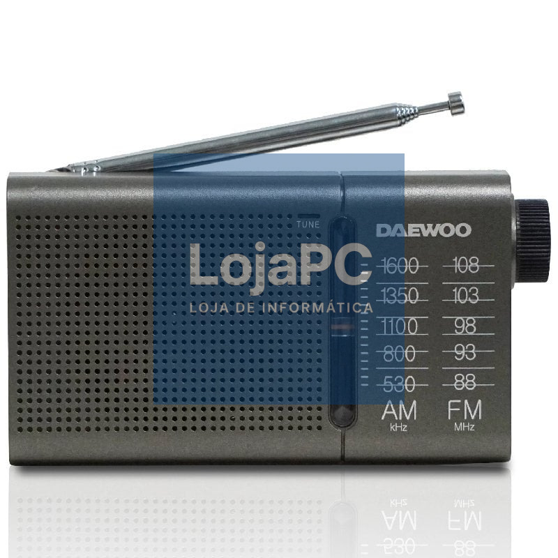 Radio Portátil Daewoo DW1035/ a Pilhas/ Cinzento Escuro
