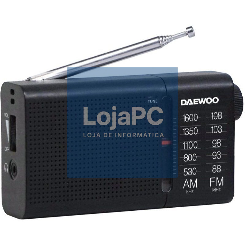 Radio Portátil Daewoo DW1119/ Preta