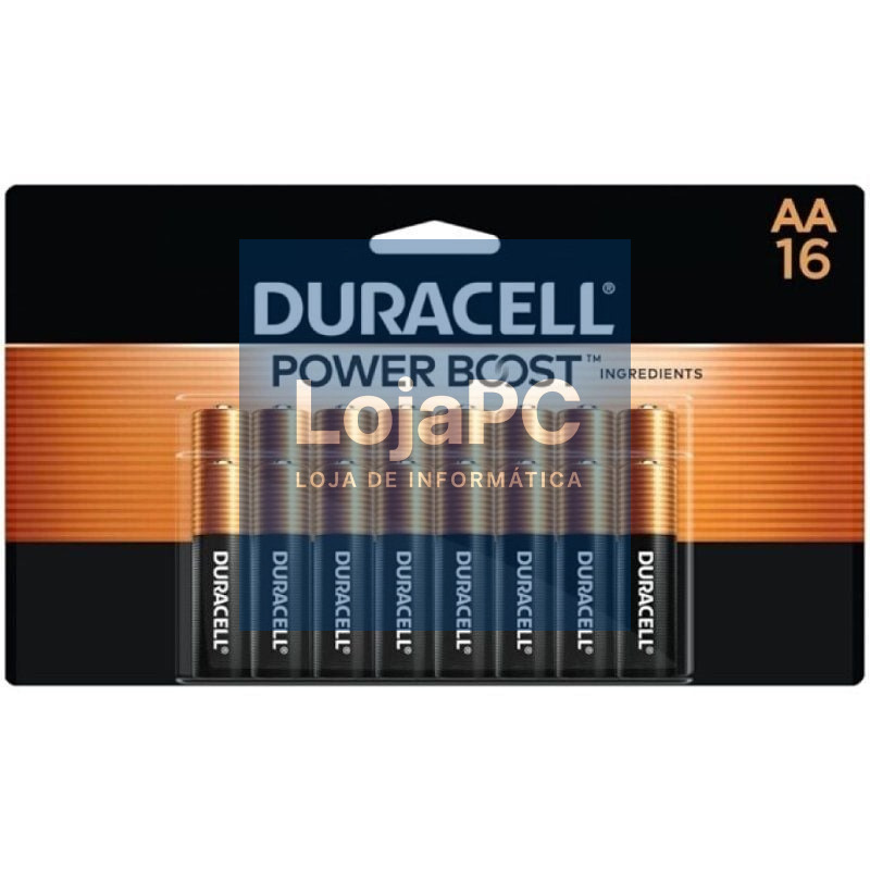 Pack de 16 Pilhas AA Duracell Plus Power Boost DPBLR6B16/ 1.5V/ Alcalinas