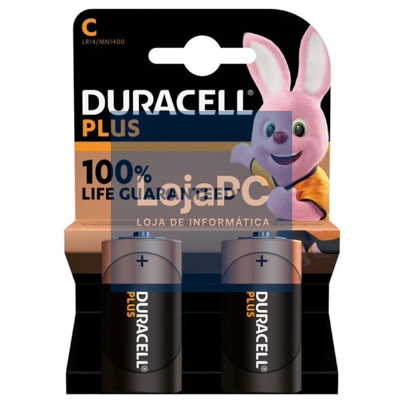 Pack de 2 Pilhas C Duracell LR14/ 1.5V/ Alcalinas
