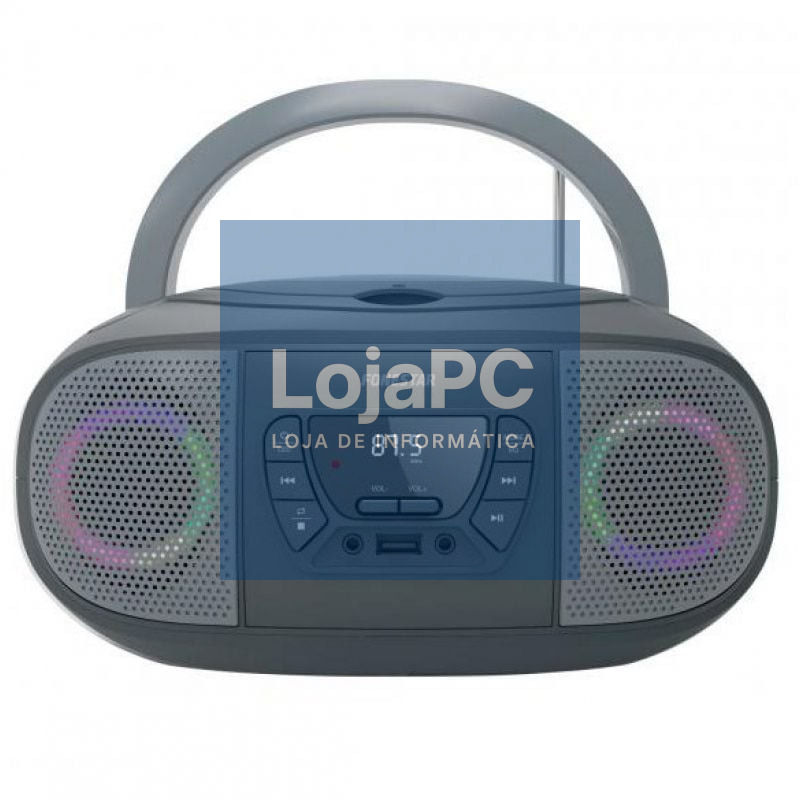 Radio CD Fonestar BOOM-GO-G/ 13W/ a Pilhas/ com fio/ Cinzento