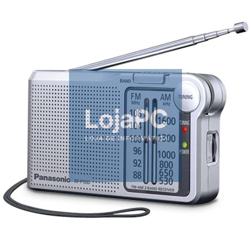 Radio Portátil Panasonic RF-P150D/ com Bateria/ a Pilhas/ Plateada