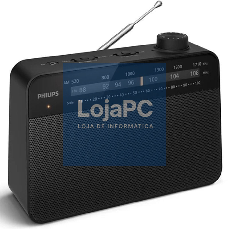 Radio Portátil Philips TAR2509/ a Pilhas/ com fio/ Preto