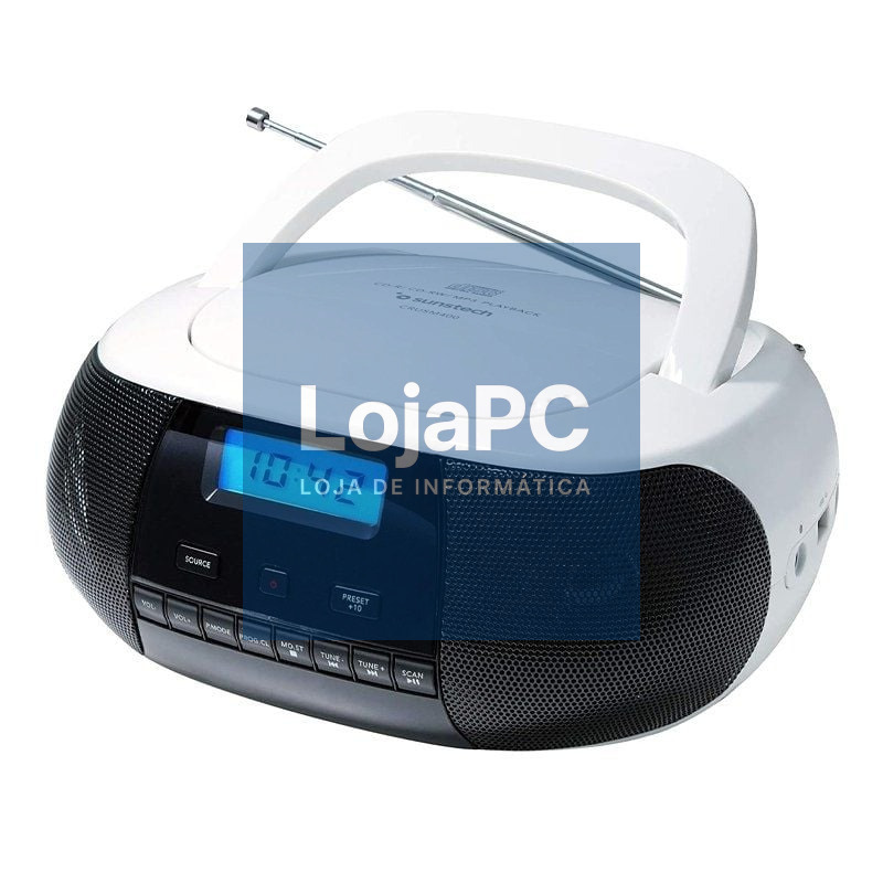 Radio CD Sunstech CRUSM400WT/ com fio/ Branca
