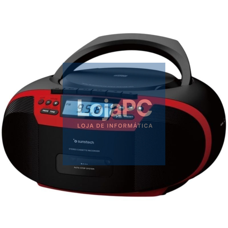 Radio CD Sunstech CXUM54BTRD/ a Pilhas/ Vermelho