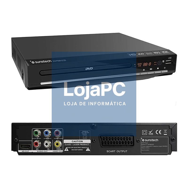Leitor DVD Sunstech DVPMH225BK