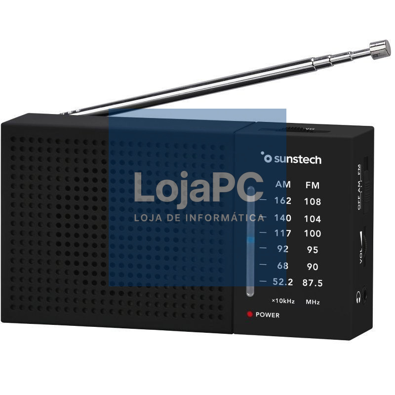 Radio Portátil Sunstech RPS412/ a Pilhas/ Preta