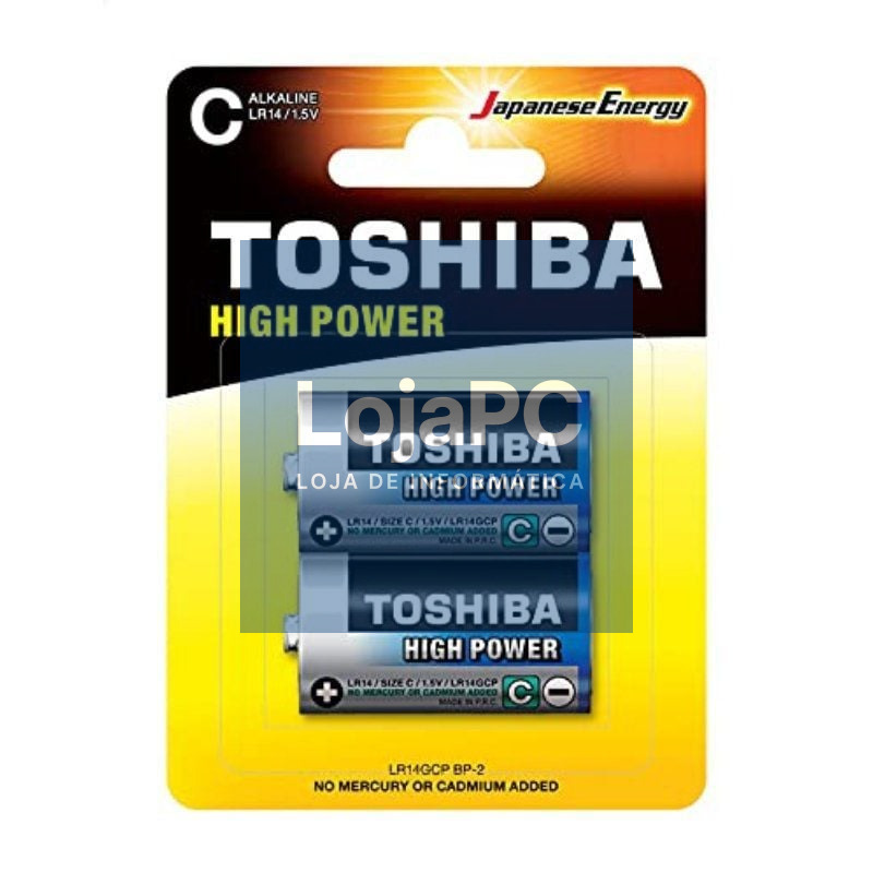 Pack de 2 Pilhas C 2 Toshiba LR14/ 1.5V/ Alcalinas