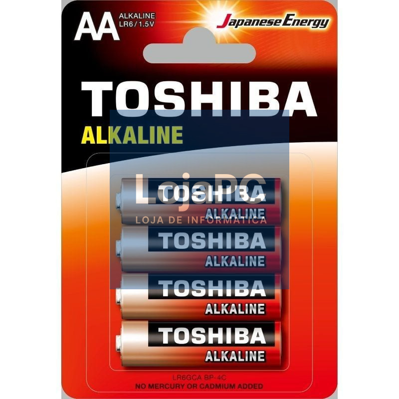 Pack de 4 Pilhas AA Toshiba Alkaline LR6/ 1.5V/ Alcalinas