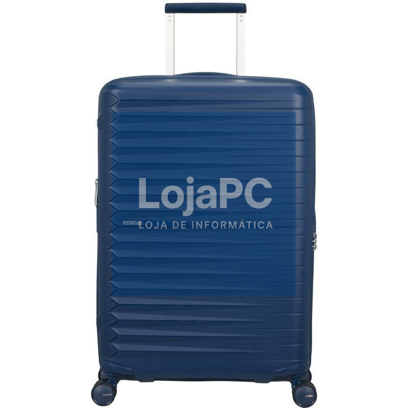 Maleta Mediana American Tourister FastForward Spinner Expansible 68cm/ 68x46x30cm/ 4 Rodas/ Azul Marino