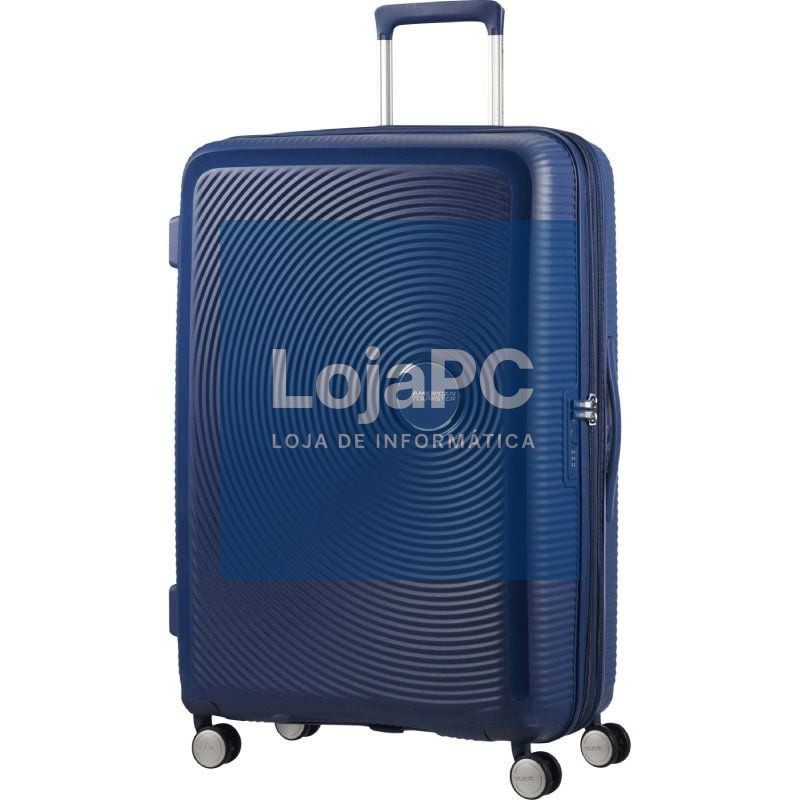 Maleta Grande American Tourister SoundBox Spinner 77cm/ 77x51.5x29.5cm/ 4 Rodas/ Azul Marino