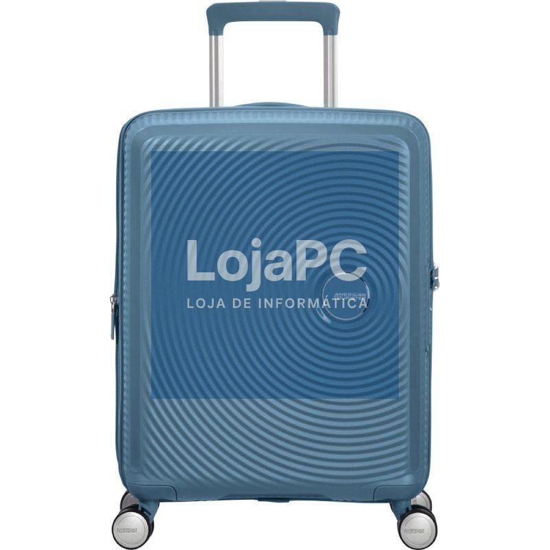 Maleta de Cabina American Tourister SoundBox Spinner 55cm/ 55x40x20cm/ 4 Rodas/ Azul Piedra