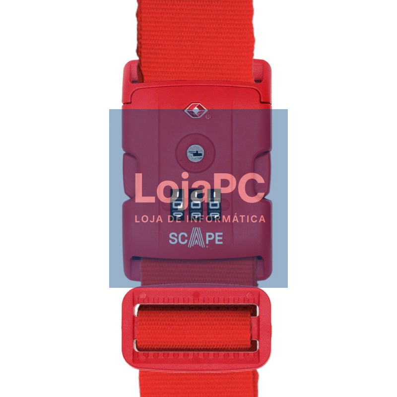 Correia para Maleta com Combinación Scape Travel E0121/ Vermelha