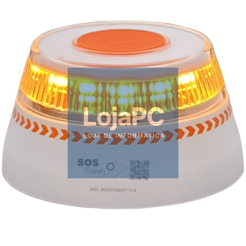 Luz baliza de emergencia para automóvel SOS Flash V16 Connected IoT BAL/2/ Homologada/ Base Imantada/ Geolocalizable/ Funciona a Pilhas