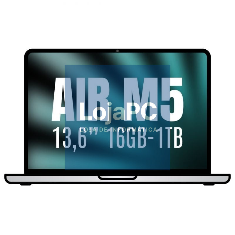 Apple Macbook Air 13,6'/ M5 10-Core CPU/ 16GB/ 1TB SSD/ 10-Core GPU/ Prateado