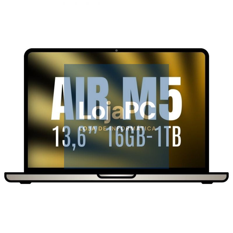 Apple Macbook Air 13,6'/ M5 10-Core CPU/ 16GB/ 1TB SSD/ 10-Core GPU/ Branco Estrella