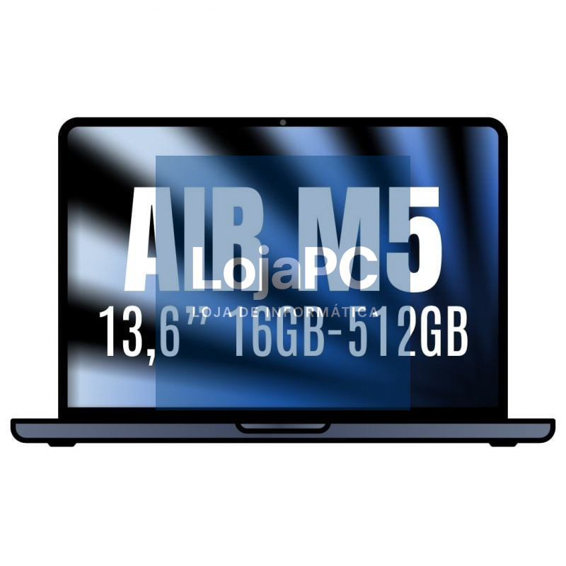 Apple Macbook Air 13,6'/ M5 10-Core CPU/ 16GB/ 512GB SSD/ 8-Core GPU/ Medianoche