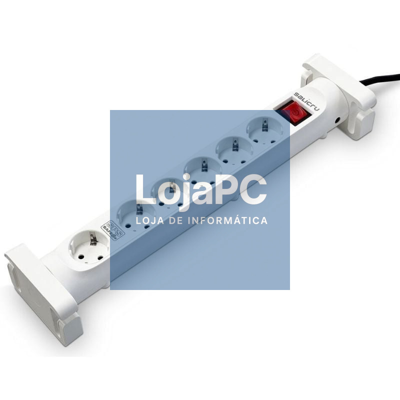 Extensão com interruptor Salicru SAFE 6S/ 6 Tomadas de corrente/ Cabo 1.4m/ Branca
