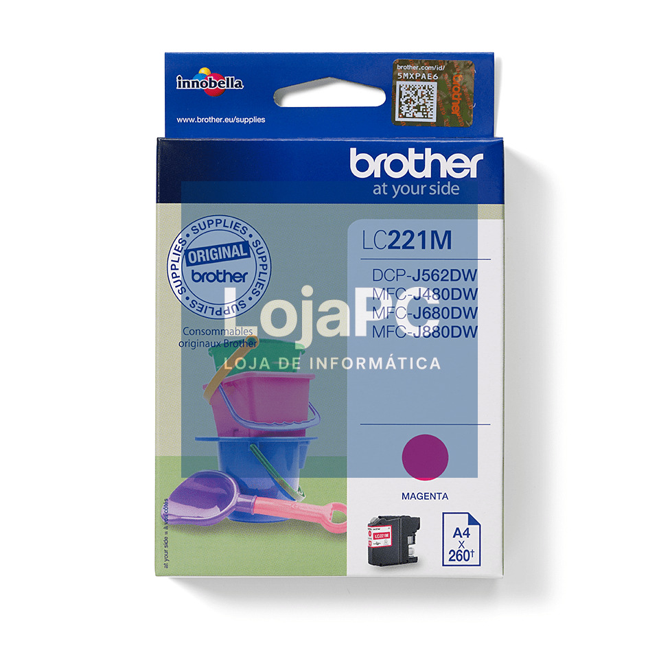 BROTHER LC221M ink magenta 260 pages DCPJ562 MFCJ480 MFCJ880