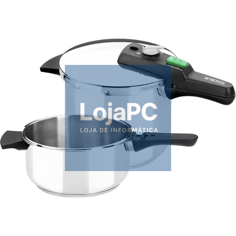 Olla a Presión Rápida Monix Quick M560005/ Ø22cm/ 4+6L/ Acero Inoxidable