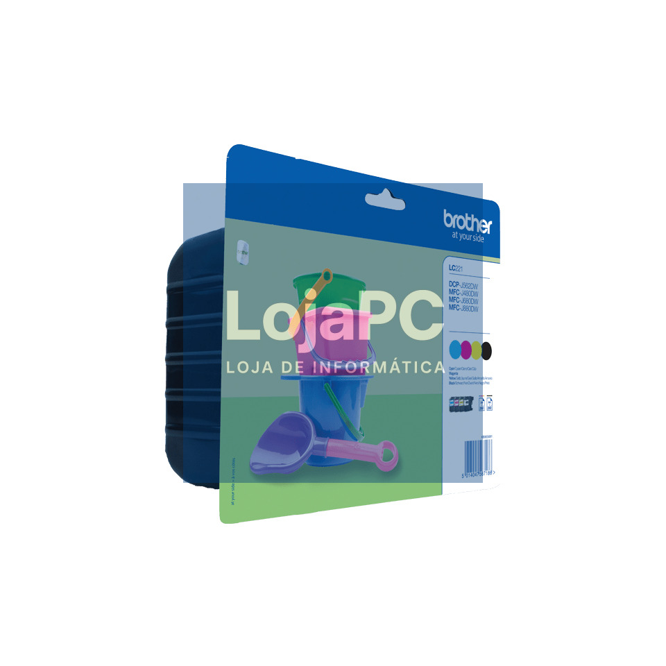 BROTHER LC-221BK + LC-221C + LC-221M + LC-221Y Ink cartridge Valuepack Blister